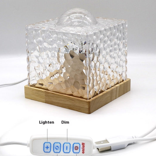 Rotating Water Ripple Small Night Lamp